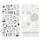 Midori Diary Stickers Monochrome Coffee