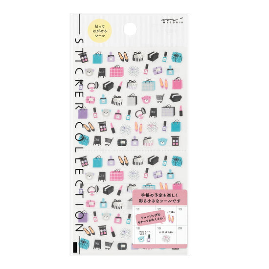 Midori Diary Stickers Shopping