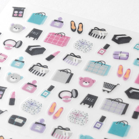 Midori Diary Stickers Shopping