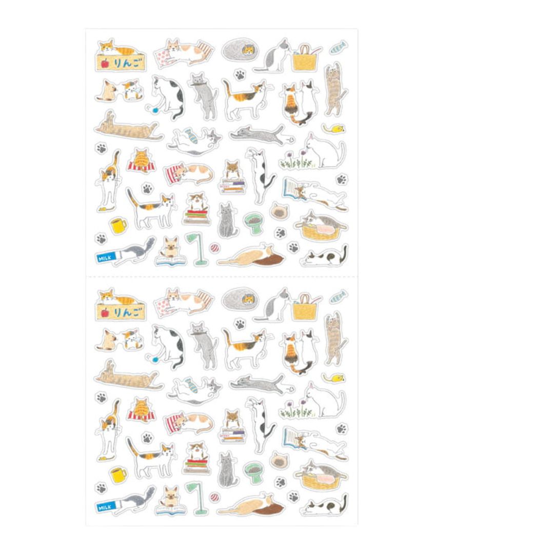 Midori Diary Stickers Small Cats