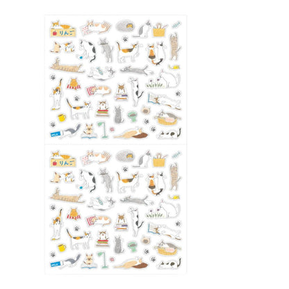 Midori Diary Stickers Small Cats