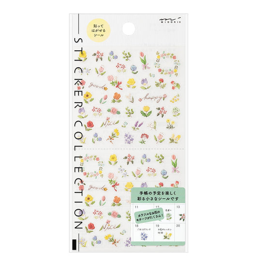 Midori Diary Stickers Wild Flowers