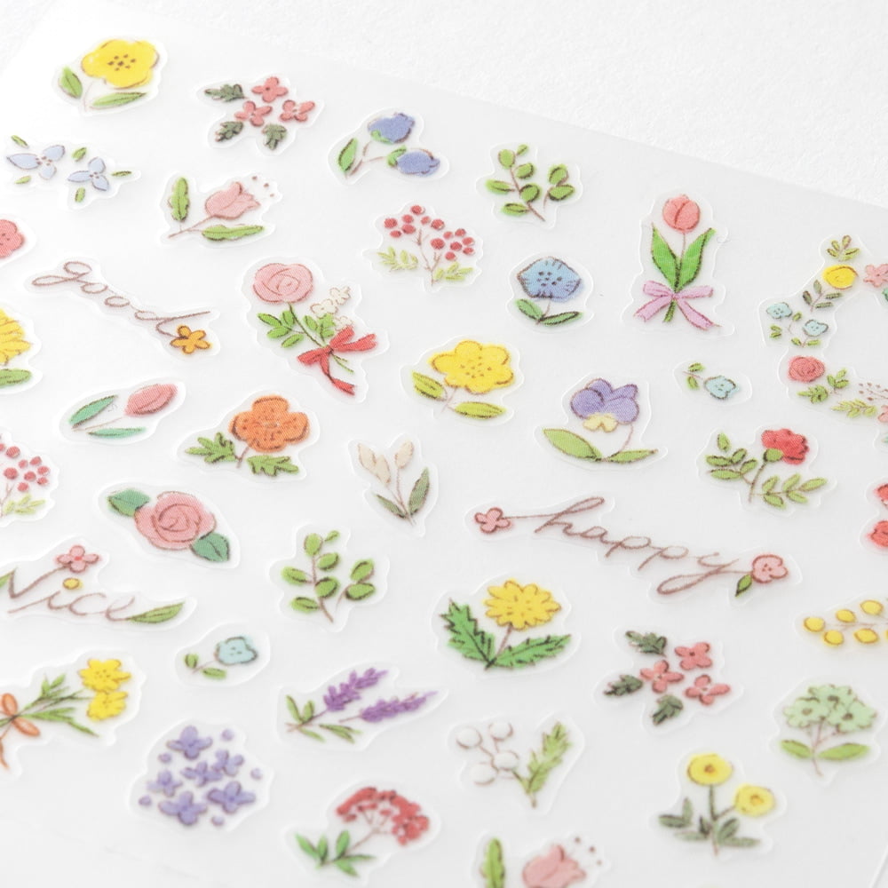 Midori Diary Stickers Wild Flowers