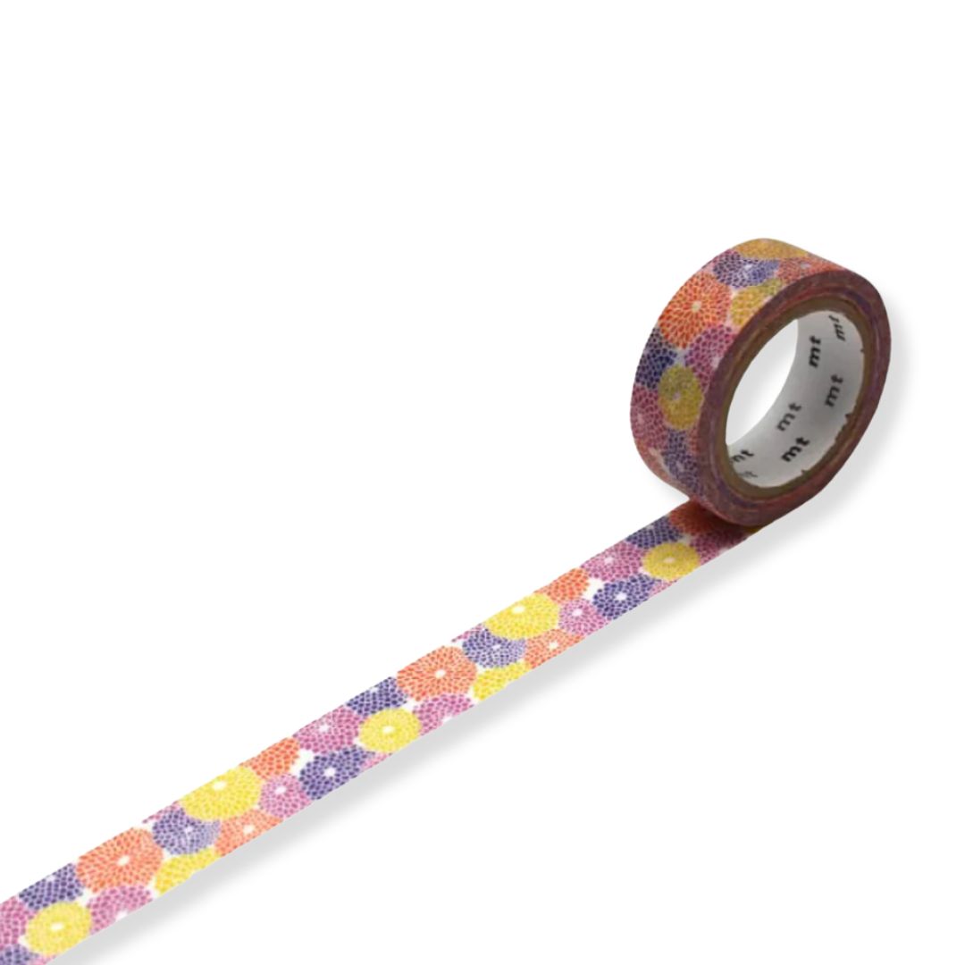 Japanse washi tape an MT met kiku bloemen patroon.