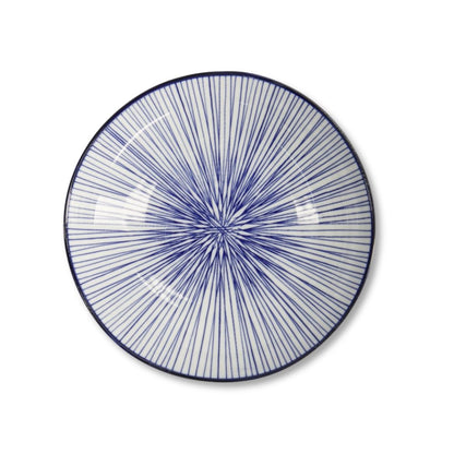 Nippon Blue pastabord van Japans aardenwerk met indigo-blauw patroon – Roppongi.nl
