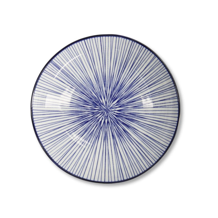 Nippon Blue pastabord van Japans aardenwerk met indigo-blauw patroon – Roppongi.nl