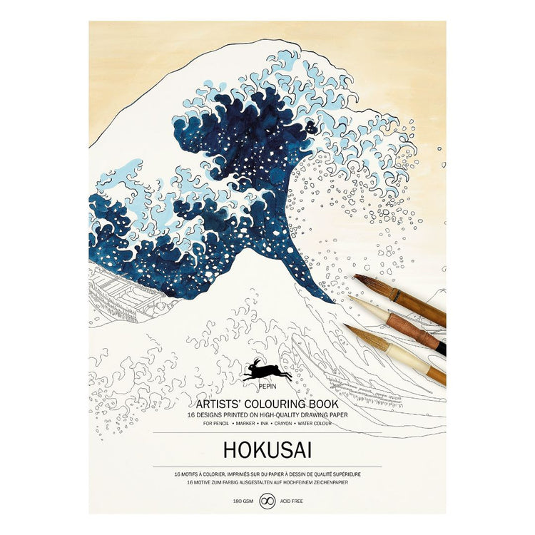 Teken en kleurboek Hokusai