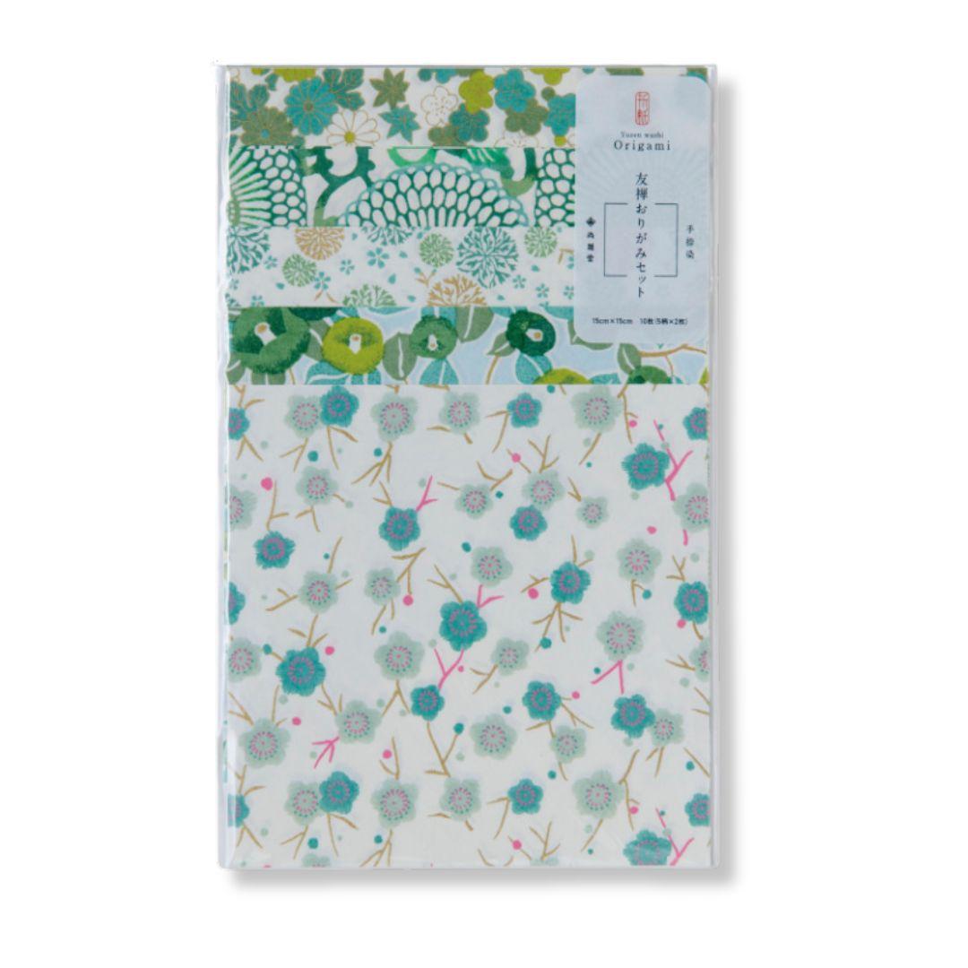 Shogado Origamipapier Kyoto | Green | 10 Velletjes met Japanse Patronen (kopie)