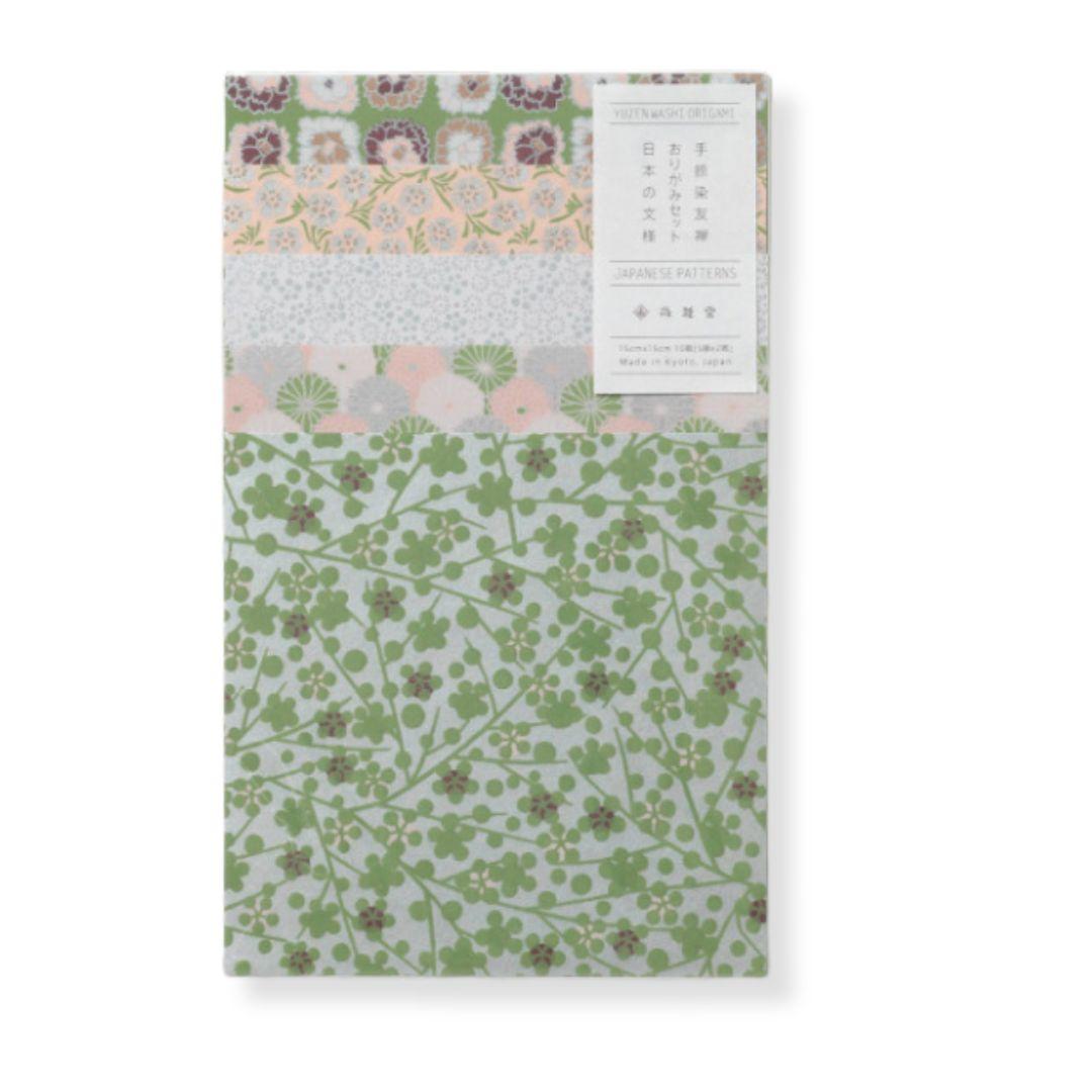 Shogado Origamipapier Kyoto | Flower1 | 10 Velletjes met Japanse Patronen