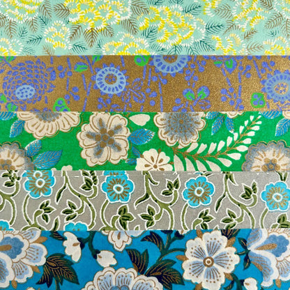 Shogado Origamipapier Kyoto | Garden Blue| 10 Velletjes met Japanse Patronen