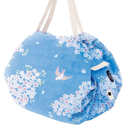 Shupatto Foldable Hana ni Tori – opvouwbare tas L (40L) van polyester