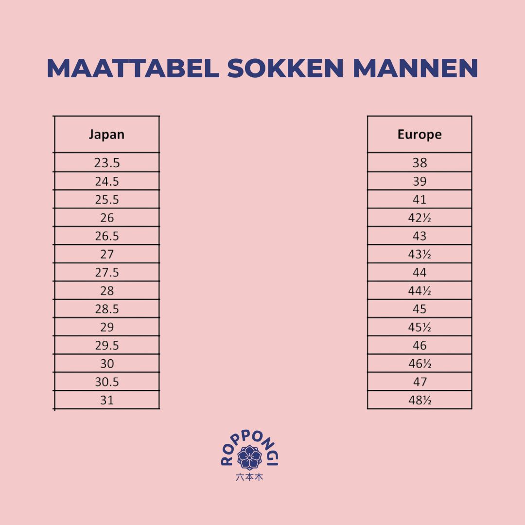 Japanse tabi sokken Arabesque mt 40-44