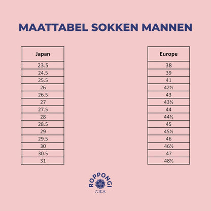 Japanse tabi sokken Arabesque mt 40-44