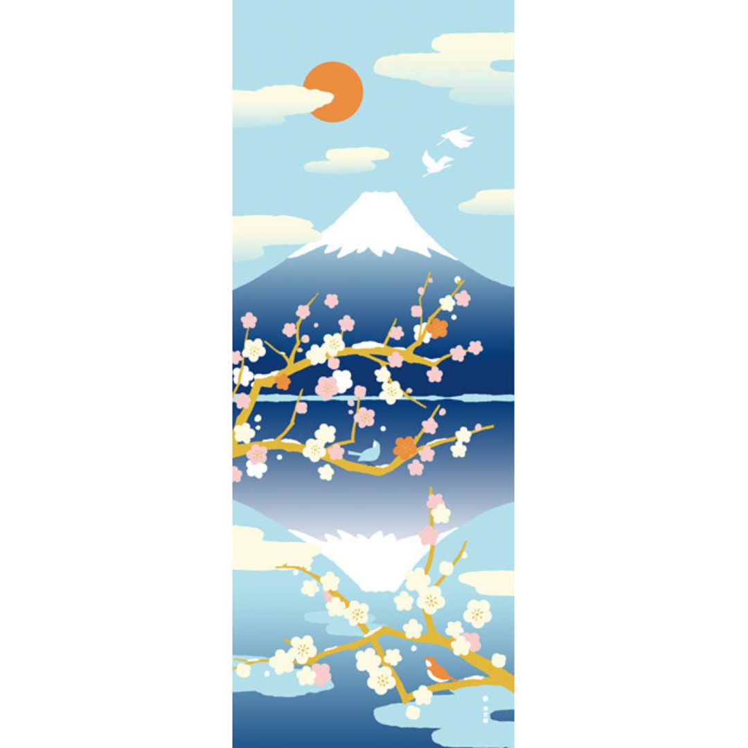 Tenugui Japanse inpakdoek Sakasa Fuji
