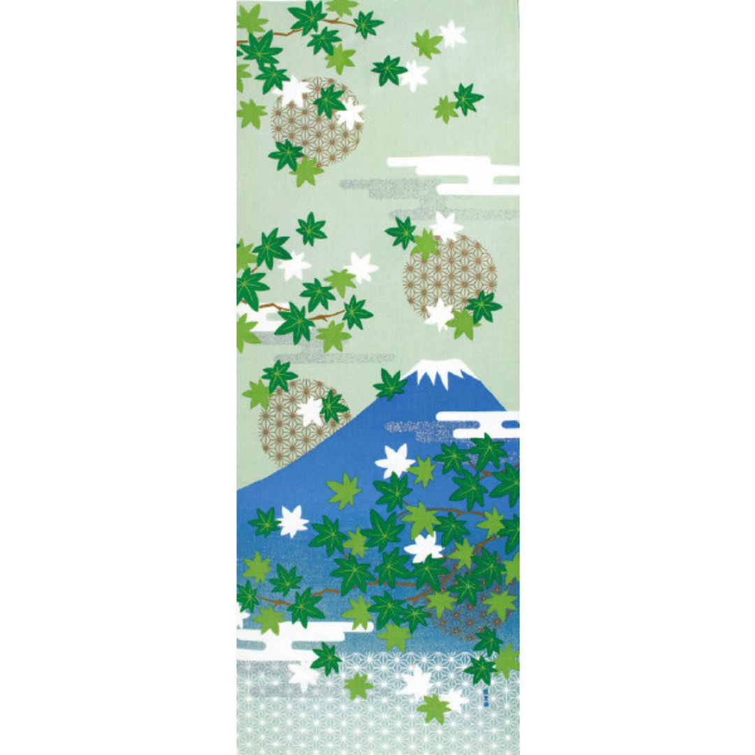 Tenugui Japanse katoenen doek Fuji Momiji Natsu om als handdoek te gebruiken, muurdecoratieof bandana.