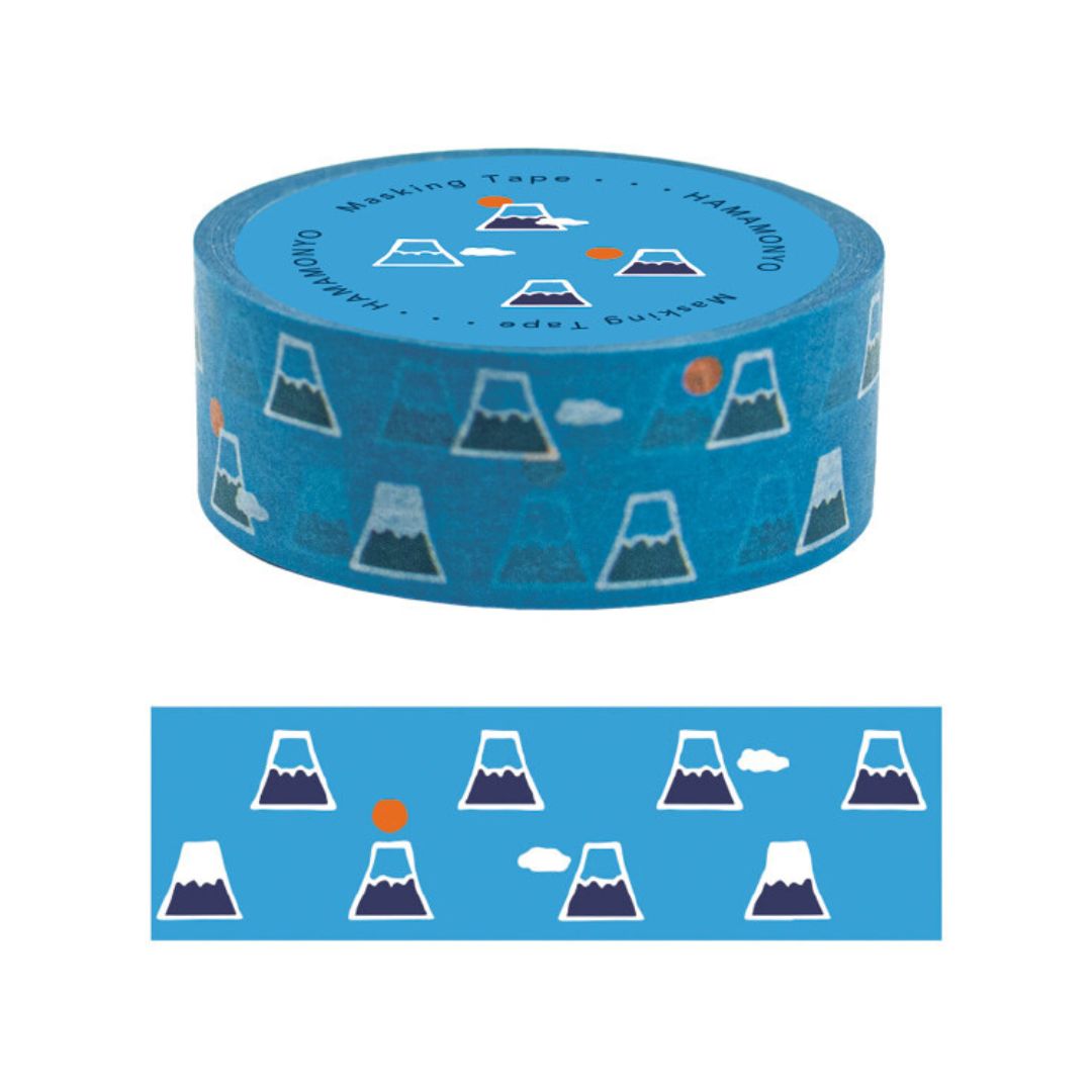 Washi Tape Hamamonyo Fuji Blue