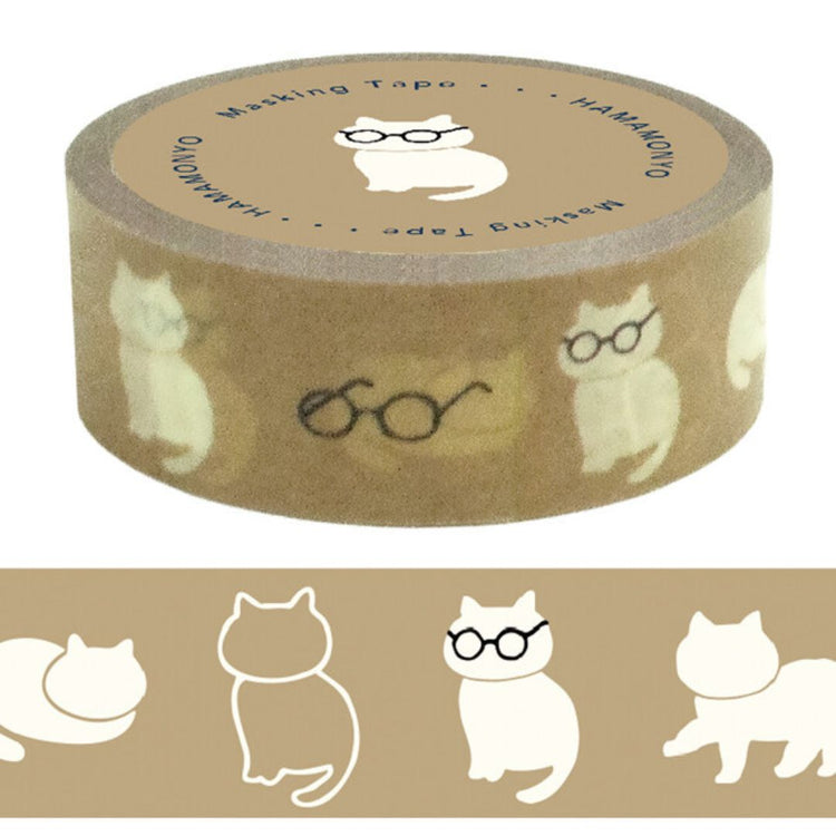 Washi tape megane cat
