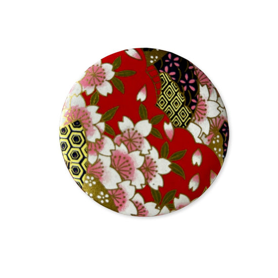 Japanse washi theeblik met traditioneel patroon