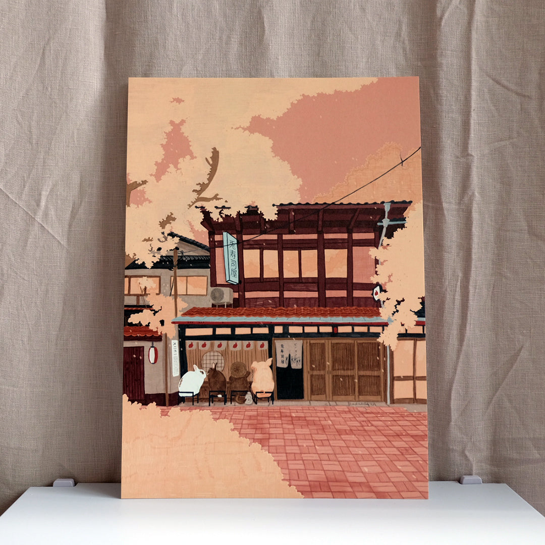 Leandra du Pau Illustration A4 Konijn Vegan Sushirestaurant