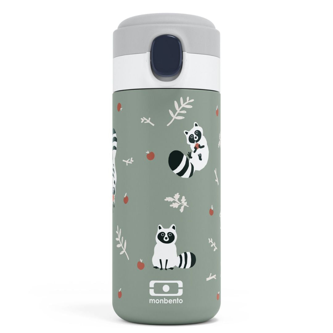 Monbento Pop thermosbeker green raccoon
