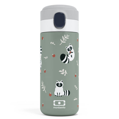 Monbento Pop thermosbeker green raccoon