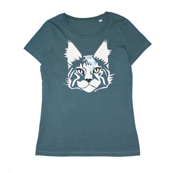 Dames t-shirt korte mouw Bowie the cat