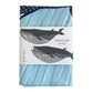 Furoshiki Japanse knoopdoek Kata Kata whale blue 104cm