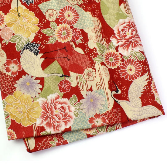 furoshiki knoopdoek  kimono rood 50x50cm