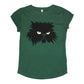 Dames t-shirt korte mouw grumpy cat groen medium fit