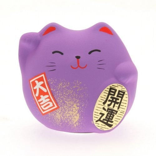 maneki neko gelukskatje paars