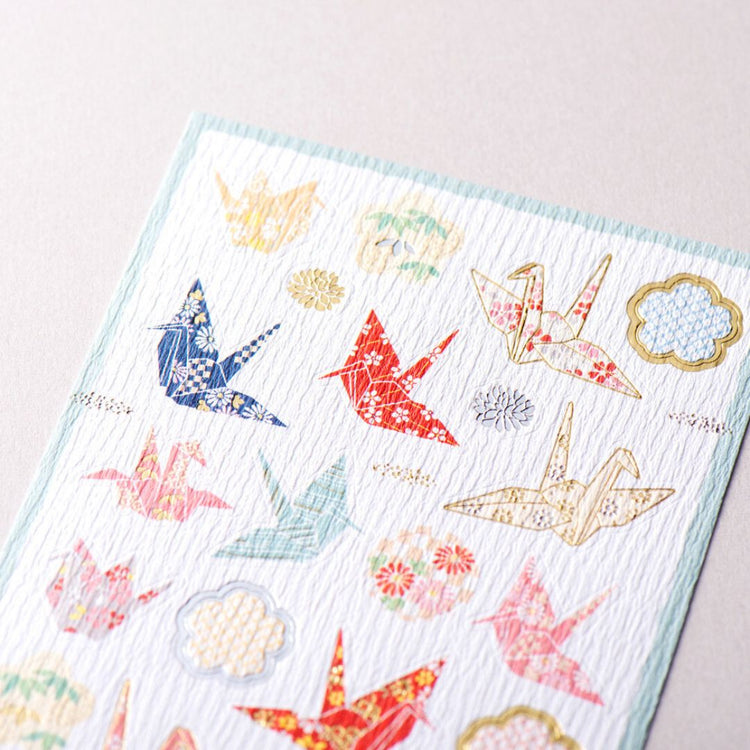 Japanse stickers Lucky Kraanvogel