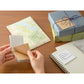 Midori Japan pickable sticky notes-green
